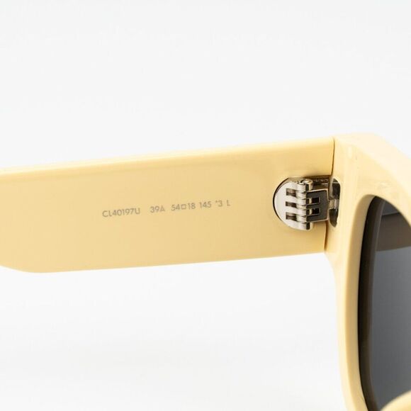 NEW Celine CL40197U 39A MONOCHROMS Light Brown Smoke Unisex Cat Eye Sunglasses - Picture 10 of 13